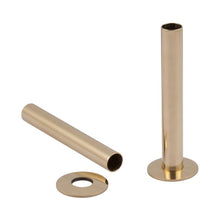 Load image into Gallery viewer, Brass Carron Radiator Pipe Shroud Kits, Plated Radiator Pipe Covers / Shrouds / Collars - 130mm