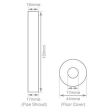 Load image into Gallery viewer, Carron Radiator Pipe Shroud Kits, Plated Radiator Pipe Covers / Shrouds / Collars - 130mm