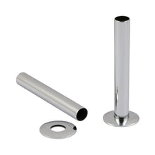 Load image into Gallery viewer, Chrome Carron Radiator Pipe Shroud Kits, Plated Radiator Pipe Covers / Shrouds / Collars - 130mm