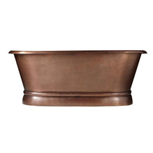 Load image into Gallery viewer, Coppersmith Creations Antique Copper Bath, Roll Top Hammered Copper Bathtub - 1550x787mm