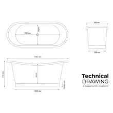 Load image into Gallery viewer, Coppersmith Creations Blue-Green Antique Copper Bath, Roll Top Blue-Green Patina Copper Bathtub - 1700x690mm