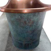 Load image into Gallery viewer, Coppersmith Creations Blue-Green Antique Copper Bath, Roll Top Blue-Green Patina Copper Bathtub - 1700x690mm