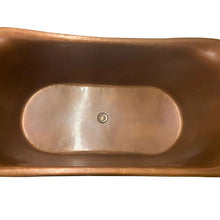 Load image into Gallery viewer, Coppersmith Creations Blue-Green Antique Copper Bath, Roll Top Blue-Green Patina Copper Bathtub - 1700x690mm