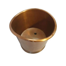 Load image into Gallery viewer, Coppersmith Creations Japanese Style Soaking Copper Bath, Roll Top Copper Soaking Bathtub - 990x800mm