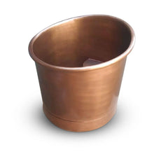 Load image into Gallery viewer, Coppersmith Creations Japanese Style Soaking Copper Bath, Roll Top Copper Soaking Bathtub - 990x990mm