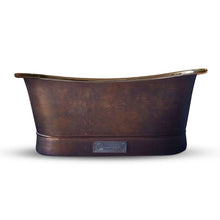 Load image into Gallery viewer, Coppersmith Creations Weathered Antique Copper-Nickel Bath, Roll Top Weathered Copper-Nickel Bathtub - 1700x690mm