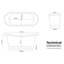 Load image into Gallery viewer, Coppersmith Creations Weathered Antique Copper-Nickel Bath, Roll Top Weathered Copper-Nickel Bathtub - 1700x690mm