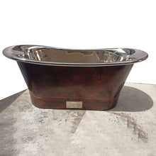 Load image into Gallery viewer, Coppersmith Creations Weathered Antique Copper-Nickel Bath, Roll Top Weathered Copper-Nickel Bathtub - 1700x690mmCoppersmith Creations Weathered Antique Copper-Nickel Bath, Roll Top Weathered Copper-Nickel Bathtub - 1700x690mm