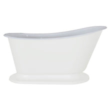 Load image into Gallery viewer, Hurlingham Cameo Freestanding Small Cast Iron Bath, Painted Roll Top Small Slipper Bathtub - 1400x740mm