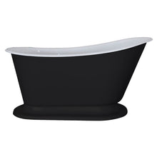 Load image into Gallery viewer, Hurlingham Cameo Freestanding Small Cast Iron Bath, Painted Roll Top Small Slipper Bathtub - 1400x740mm