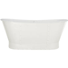 Load image into Gallery viewer, Hurlingham Drayton Freestanding Cast Iron Bath, Roll Top Painted Boat Bath - 1700x670mm