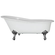 Load image into Gallery viewer, Hurlingham Marlowe Freestanding Cast Iron Bath, Roll Top Painted Slipper Bath With Feet - 1700x810mm