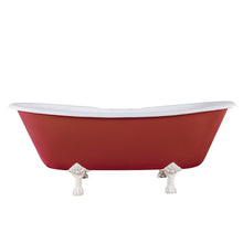 Load image into Gallery viewer, Hurlingham Prior Freestanding Cast Iron Bath, Roll Top Painted Bath With Feet - 1720x680mm