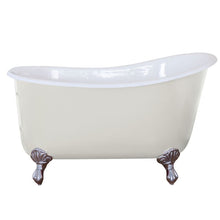Load image into Gallery viewer, Hurlingham Shelley Freestanding Small Cast Iron Bath, Roll Top Painted Small Slipper Bath With Feet - 1370x730mm