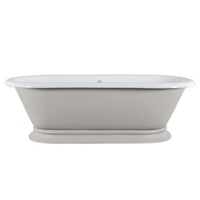 Load image into Gallery viewer, Hurlingham Shikara Freestanding Cast Iron Bath, Roll Top Painted Bathtub - 1820x810mm