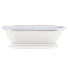 Load image into Gallery viewer, Hurlingham Shikara Freestanding Cast Iron Bath, Roll Top Painted Bathtub - 1820x810mm