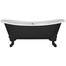 Load image into Gallery viewer, Hurlingham Tebb Freestanding Cast Iron Bath, Painted Roll Top Bath With Feet - 1840x780mm