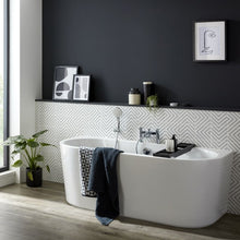 Load image into Gallery viewer, BC Designs Ancora Acrylic Double Ended Bath, Polished White - 1640x760mm