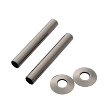 Load image into Gallery viewer, Arroll Radiator Pipe Sleeve Kits, Plated Pipe Covers Shrouds Collars - 300x44mm Black Nickel