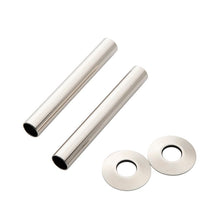 Load image into Gallery viewer, Arroll Radiator Pipe Sleeve Kits, Plated Pipe Covers Shrouds Collars - 300x44mm Polished Nickel