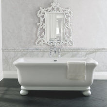 Load image into Gallery viewer, BC Designs Senator Cian Freestanding Bath With Feet Polished White 1804x850mm BAB047 Gloss White