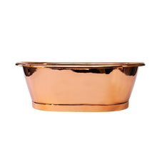 Load image into Gallery viewer, BC Designs Copper Roll Top Boat Bathtub & Copper Sink BAC050 BAC040 BAC045