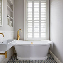 Load image into Gallery viewer, BC Designs Boat Bath Polished White Roll Top 1580x750mm BAS063