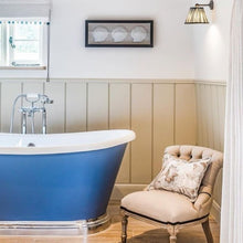 Load image into Gallery viewer, BC Designs Boat Bath, Painted Eggshell & Aluminium Plinth - 1580x750mm