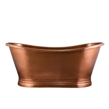 Load image into Gallery viewer, BC Designs Antique Copper Bath, Copper Roll Top Boat Bath - 1500x725mm BAC047 BAC046