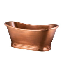 Load image into Gallery viewer, BC Designs Antique Copper Bath, Copper Roll Top Boat Bath - 1500x725mm BAC046 BAC047
