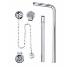 Load image into Gallery viewer, BC Designs Exposed Bath Waste Plug & Chain With Overflow Pipe WAS030 Polished Chrome