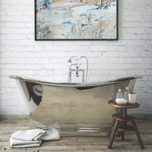 Load image into Gallery viewer, BC Designs Nickel Roll Top Boat Bath & Nickel Basin Bundle BAC020 BAC025 BAC060