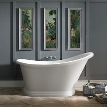 Load image into Gallery viewer, BC Designs Penny Acrylic Small Freestanding Bath, Roll Top Painted Small Slipper Bath - 1360x750mm BAS036