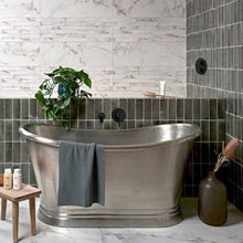 Load image into Gallery viewer, BC Designs Tin Bath, Tin Roll Top Boat Bath - 1500x725mm