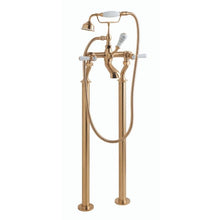 Load image into Gallery viewer, BC Designs Victrion Lever Deck-Mounted Bath Shower Mixer, 14 Turn Ceramic Discs CTB120BCO Brushed Chrome