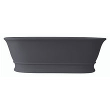 Load image into Gallery viewer, BC Designs Bampton Cian Freestanding Roll Top Boat Bath, ColourKast - 1555x740mm BAB032GM Gunmetal