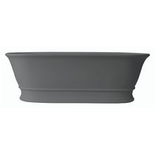 Load image into Gallery viewer, BC Designs Bampton Cian Freestanding Roll Top Boat Bath, ColourKast - 1555x740mm BAB032IG Industrial Grey