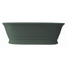 Load image into Gallery viewer, BC Designs Bampton Cian Freestanding Roll Top Boat Bath, ColourKast - 1555x740mm BAB032KG Khaki Green