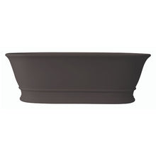 Load image into Gallery viewer, BC Designs Bampton Cian Freestanding Roll Top Boat Bath, ColourKast - 1555x740mm BAB032M Mushroom