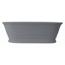 Load image into Gallery viewer, BC Designs Bampton Cian Freestanding Roll Top Boat Bath, ColourKast - 1555x740mm BAB032PG Powder Grey