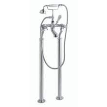Load image into Gallery viewer, BC Designs Victrion Crosshead Deck Mounted Bath Shower Mixer 1/4 Turn Ceramic Discs CTA020BC Brushed Chrome