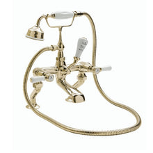 Load image into Gallery viewer, BC Designs Victrion Lever Deck Mounted Bath Shower Mixer 1/4 Turn Ceramic Discs CTB120G Polished Gold