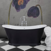 Load image into Gallery viewer, Hurlingham Caravel Bateau Cast Iron Freestanding Bath, Painted Roll Top Boat Bath - 1400x740mm renaissanceathome