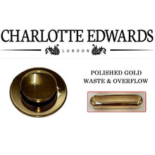 Load image into Gallery viewer, Charlotte Edwards Bath Waste Plug & Overflow, Polished Gold Vincent Alexander Baths