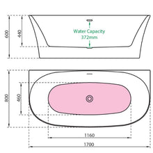 Load image into Gallery viewer, Charlotte Edwards Carme Acrylic Freestanding Double Ended Bath, Painted Finish - 1700x800mm CE11049-PNT