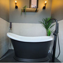 Load image into Gallery viewer, Charlotte Edwards Ersa Acrylic Small Freestanding Bath, Double Ended Painted Small Slipper Bathtub - 1350x750mm
