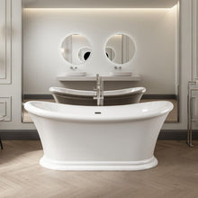 Load image into Gallery viewer, Charlotte Edwards Purley Acrylic Freestanding Bath, Double Ended Boat Bathtub, Polished White - 1700x740mm Vincent Alexander Baths