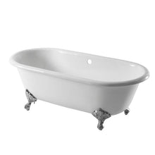 Load image into Gallery viewer, Arroll Cheverney Cast Iron Freestanding Bath, Painted Roll Top Cast Iron Boat Bath With Feet - 1850x770mm