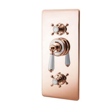 Load image into Gallery viewer, Hurlingham Concealed Thermostatic Shower Valve With Integral Flow Valves, 3 Outlets SWT004C Polished Copper