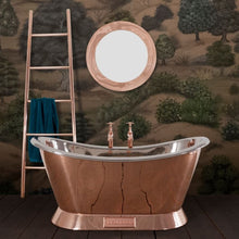 Load image into Gallery viewer, Hurlingham Copper Nickel Bateau Roll Top Boat Bath - 1500x730mm renaissanceathome